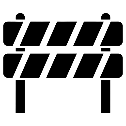 construction barrier Solid Glyph icon