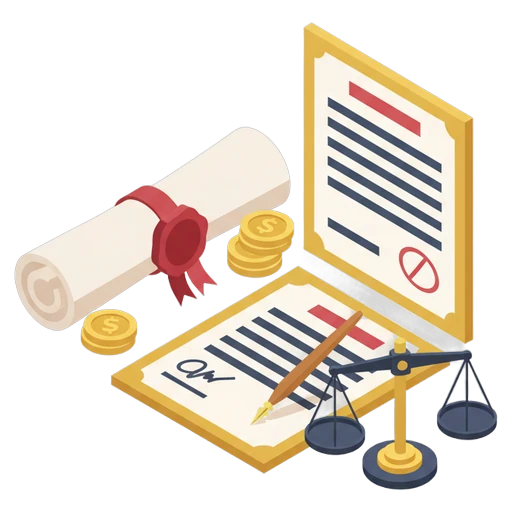 contract Isometric icon