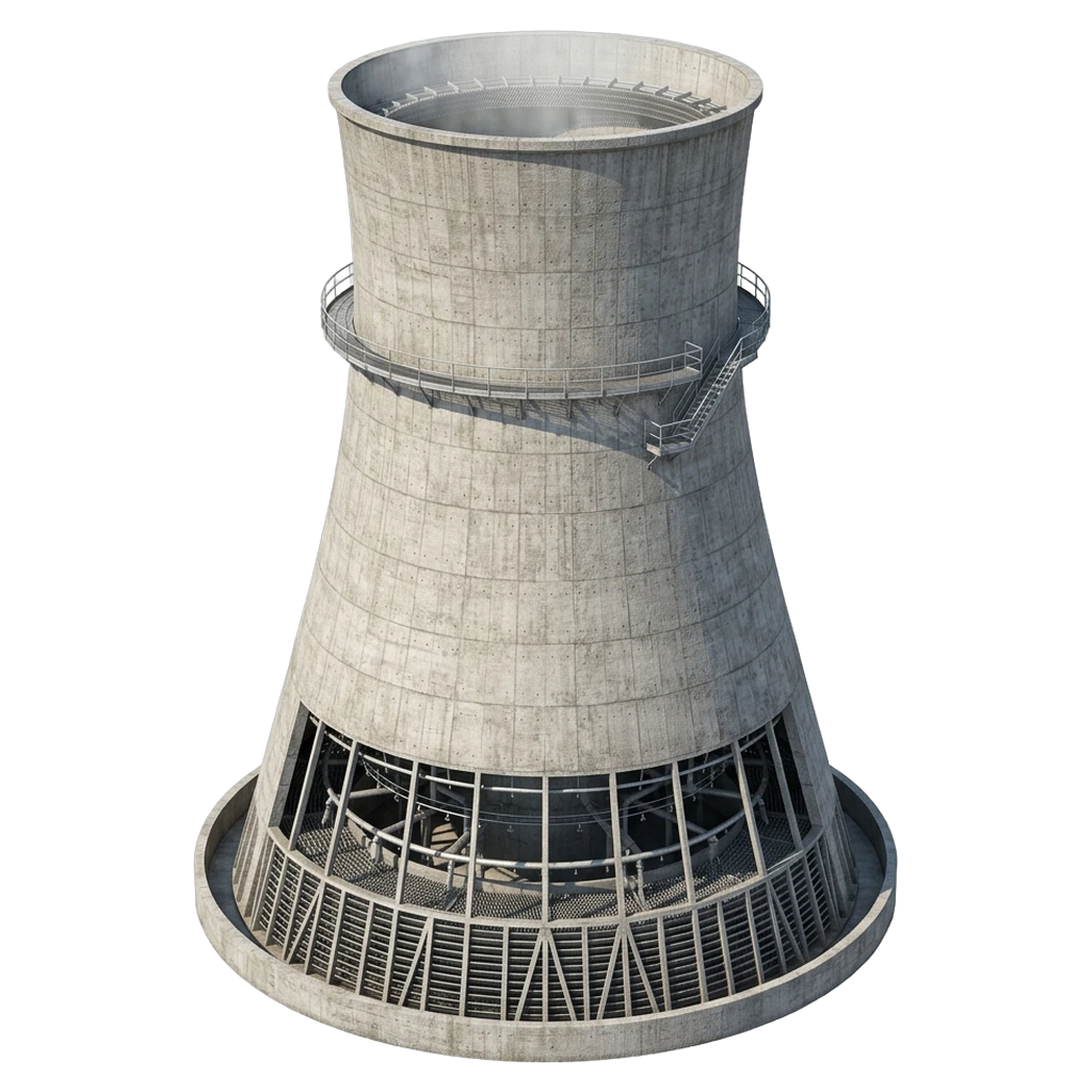 cooling tower unit Photorealistic icon - free AI-generated photorealistic icon for web and app projects