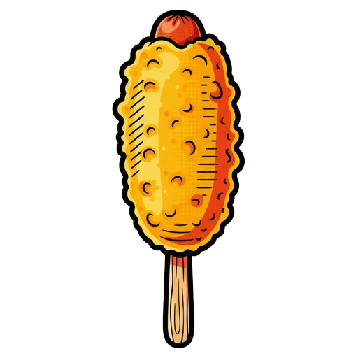 corn dog Pop Art icon - free AI-generated pop art icon for web and app projects