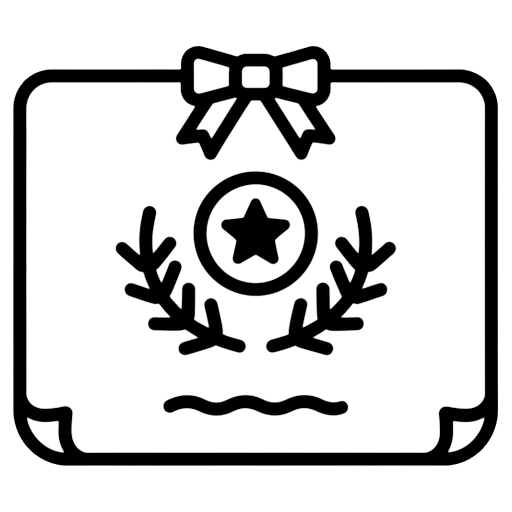 course certificate Line Art icon - free AI-generated line art icon for web and app projects