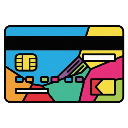 credit card Pop Art icon