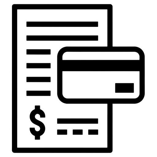 credit card bill Line Art icon
