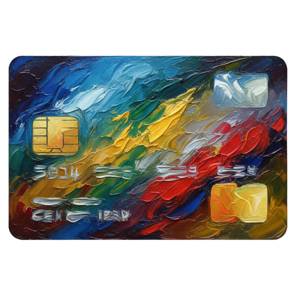 credit card Oil Painting icon