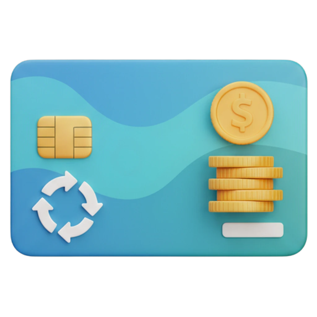 credit card payment Photorealistic icon