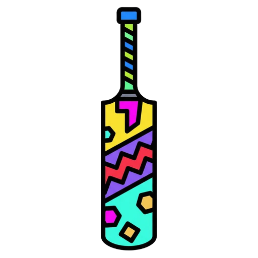 cricket bat Pop Art icon