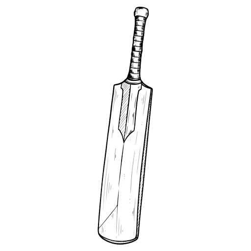 cricket bat Hand Drawn icon