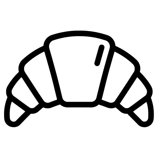croissant pastry Line Art icon