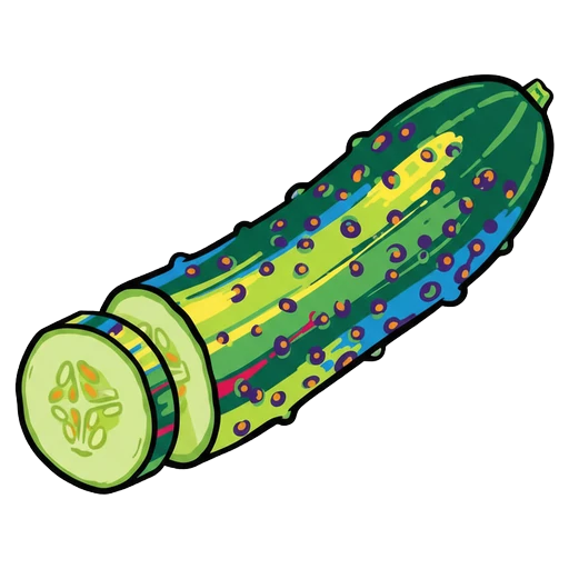 cucumber Pop Art icon - free AI-generated pop art icon for web and app projects