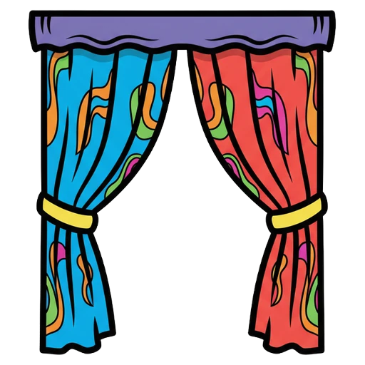 curtains Pop Art icon
