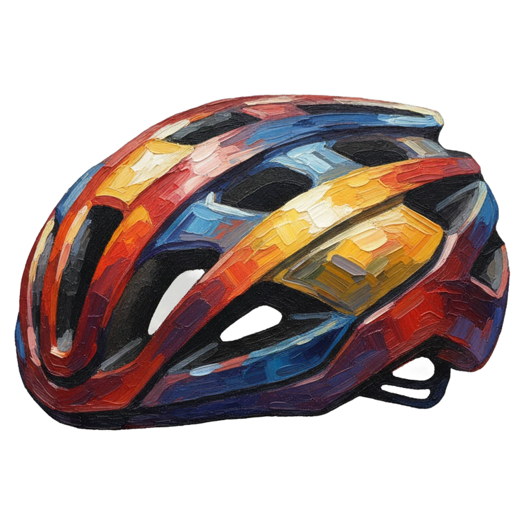 cycling bike helmet Oil Painting icon