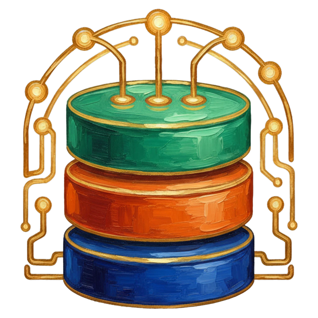 database Oil Painting icon - free AI-generated oil painting icon for web and app projects