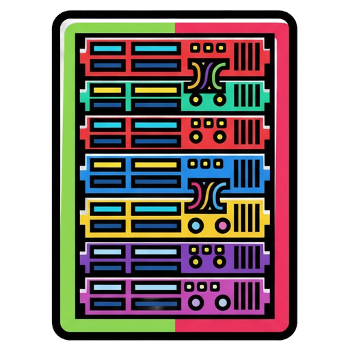 database server rack unit Pop Art icon - free AI-generated pop art icon for web and app projects