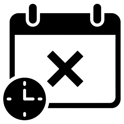 deadline calendar Solid Glyph icon