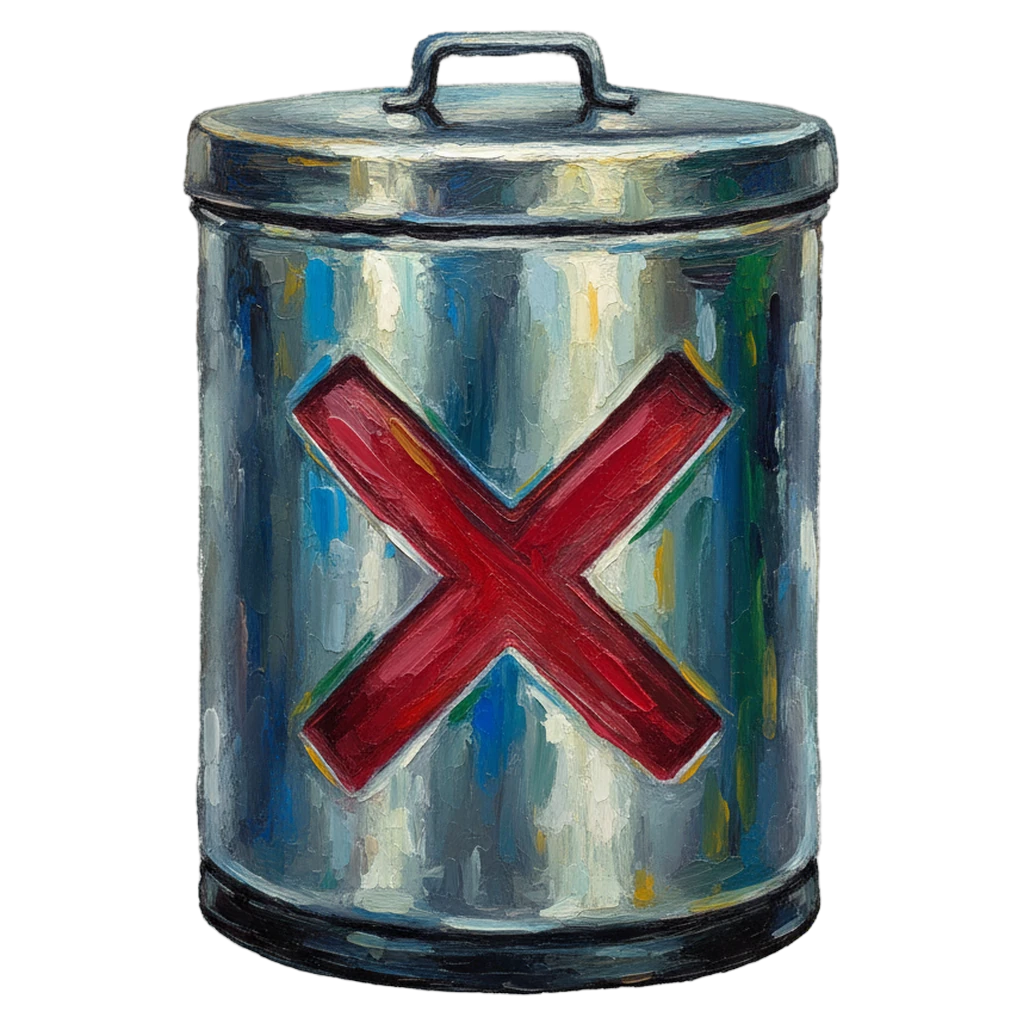 delete trash can Oil Painting icon