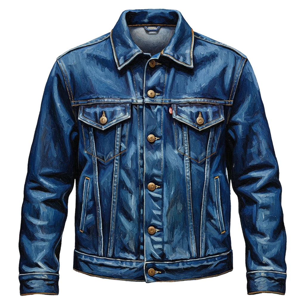 denim jacket Oil Painting icon - free AI-generated oil painting icon for web and app projects