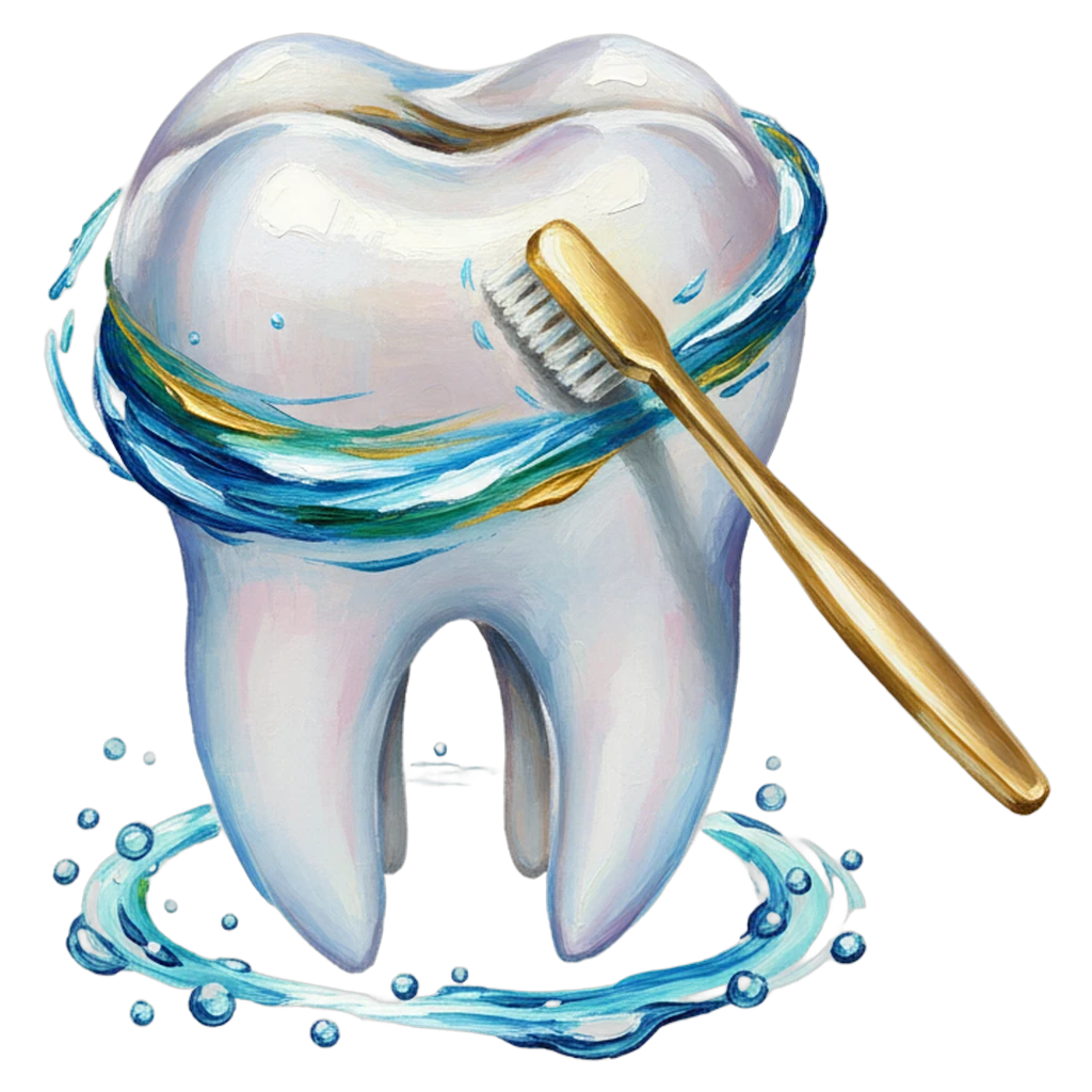 dental tooth care Oil Painting icon - free AI-generated oil painting icon for web and app projects