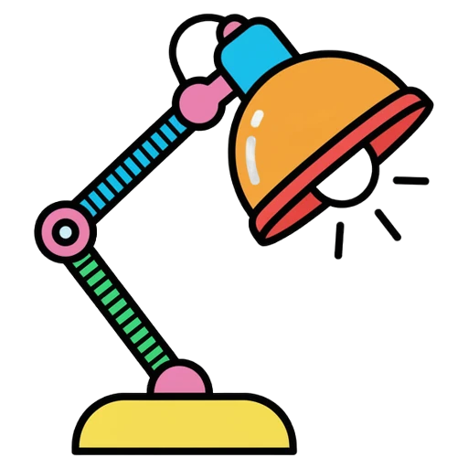 desk lamp Pop Art icon