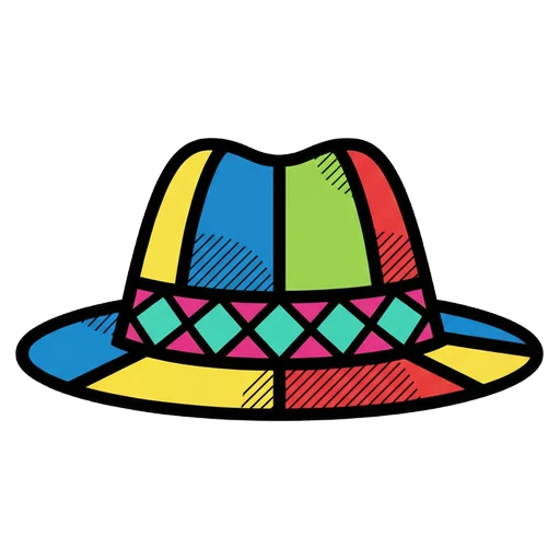 detective hat Pop Art icon