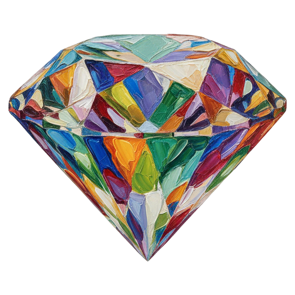 diamond gem Oil Painting icon