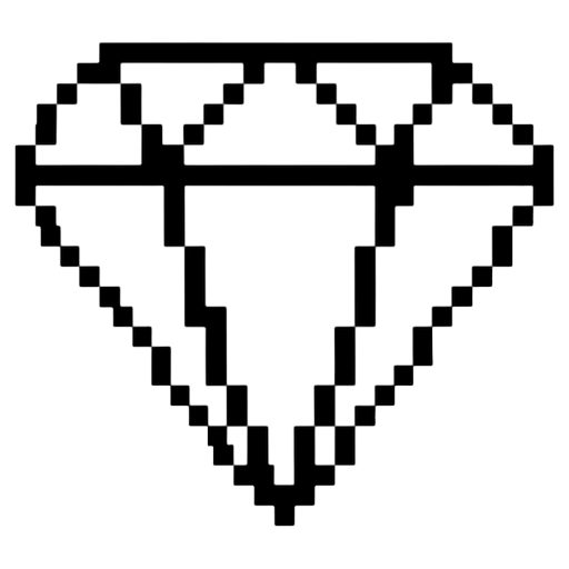 diamond outline Pixel Art icon