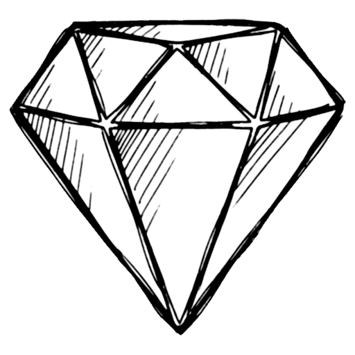 diamond outline Hand Drawn icon