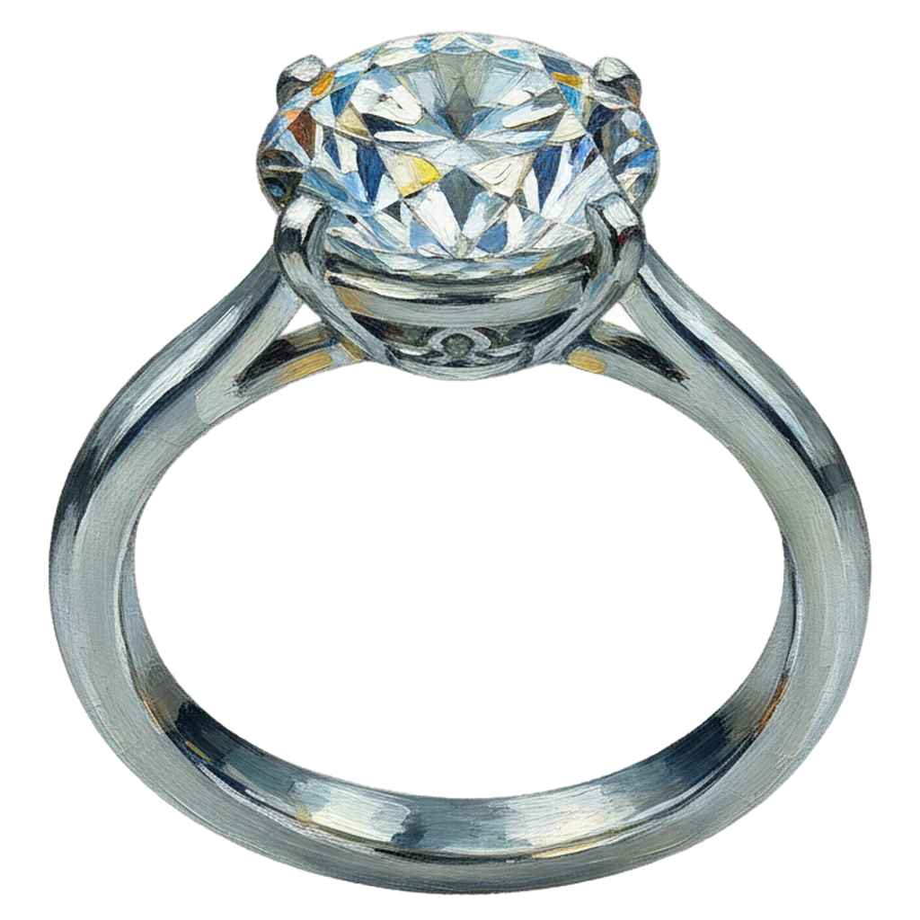 diamond ring Oil Painting icon