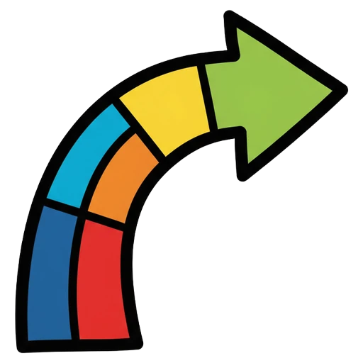 direct traffic arrow Pop Art icon - free AI-generated pop art icon for web and app projects