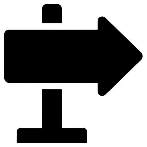 direction sign Solid Glyph icon