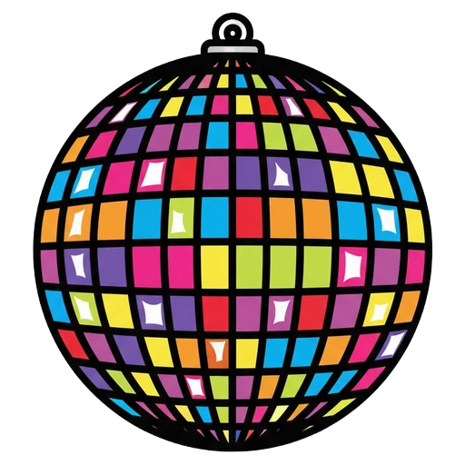 disco ball Pop Art icon - free AI-generated pop art icon for web and app projects