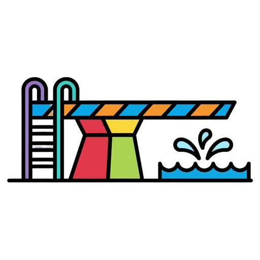 diving board Pop Art icon