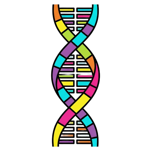 dna helix Pop Art icon - free AI-generated pop art icon for web and app projects