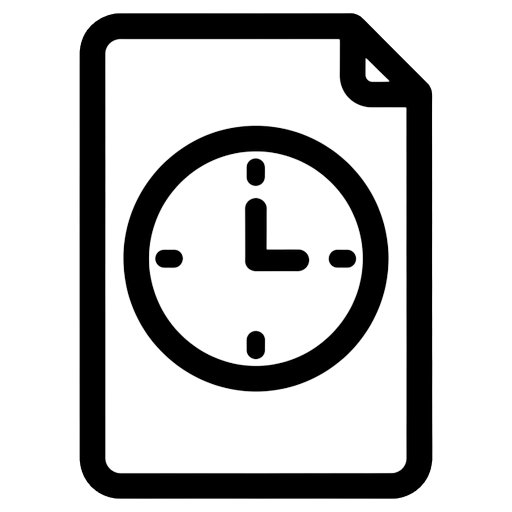 document clock Solid Glyph icon