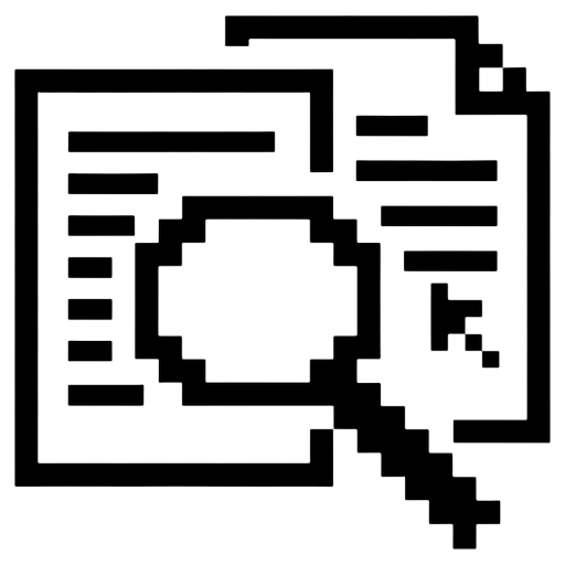 document search Pixel Art icon