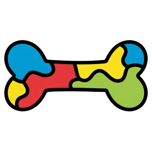 dog bone Pop Art icon - free AI-generated pop art icon for web and app projects