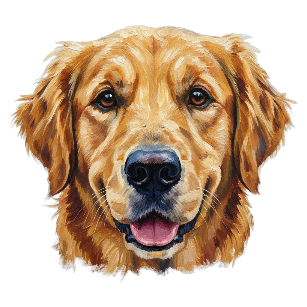 dog face Oil Painting icon