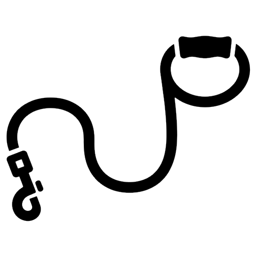 dog leash Line Art icon