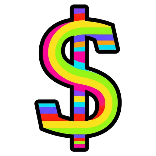 dollar sign Pop Art icon