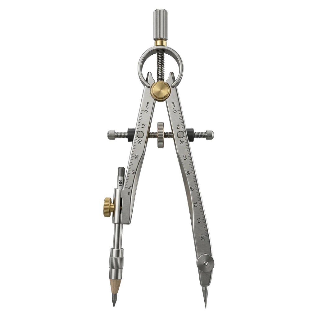 drafting compass tool Photorealistic icon - free AI-generated photorealistic icon for web and app projects