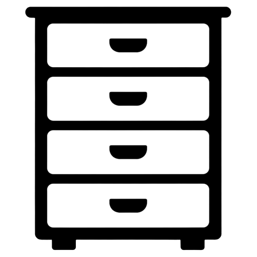 drawer cabinet Solid Glyph icon