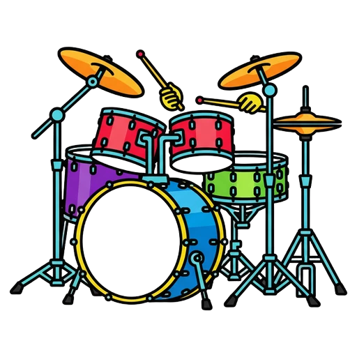 drums Pop Art icon