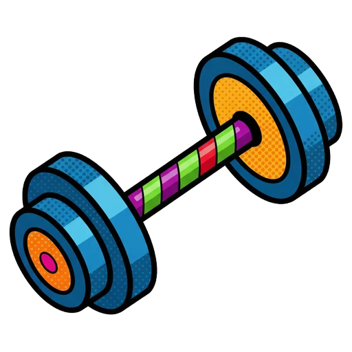 dumbbell Pop Art icon