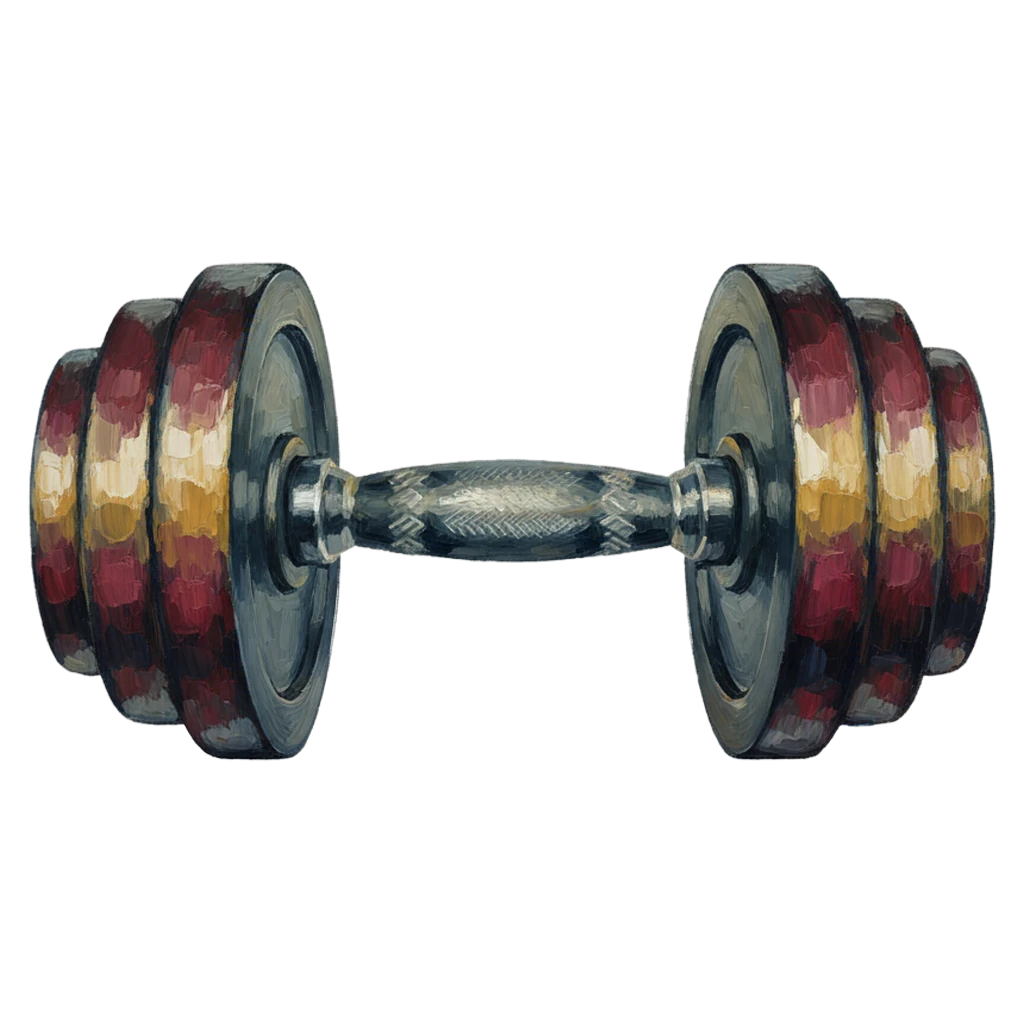dumbbell Oil Painting icon