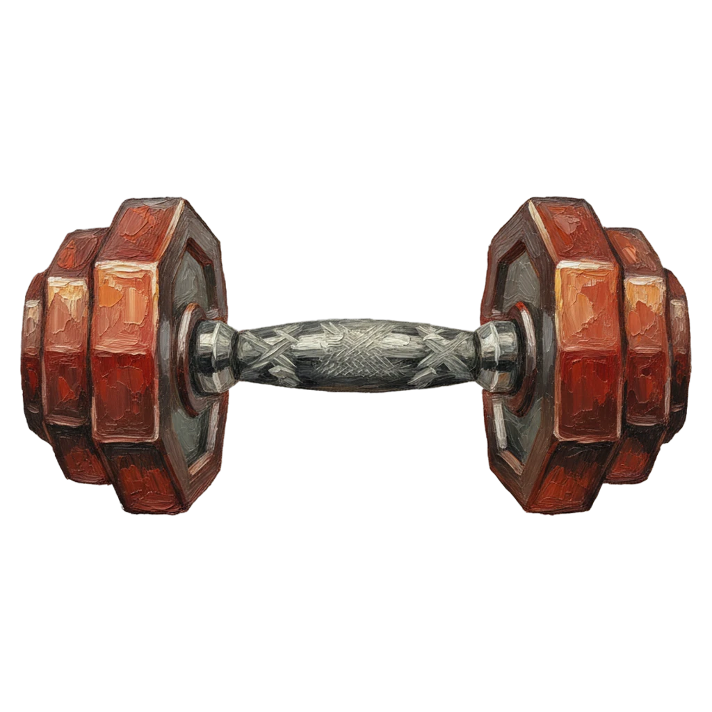 dumbbell weight training Oil Painting icon