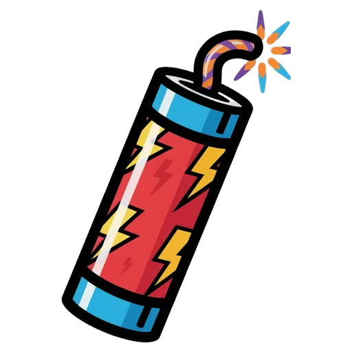 dynamite stick Pop Art icon