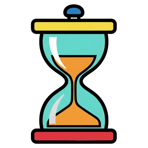 egg timer Pop Art icon - free AI-generated pop art icon for web and app projects