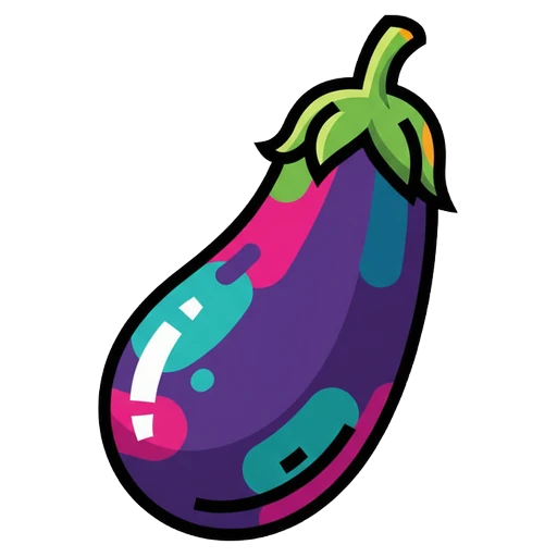 eggplant Pop Art icon