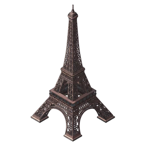 eiffel tower Isometric icon