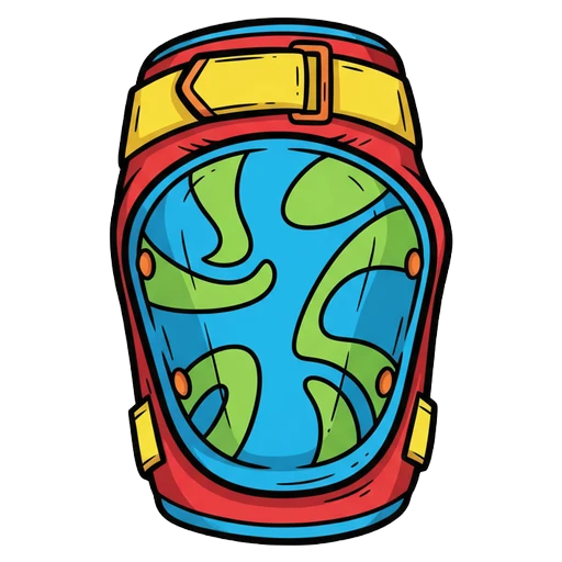 elbow pad Pop Art icon