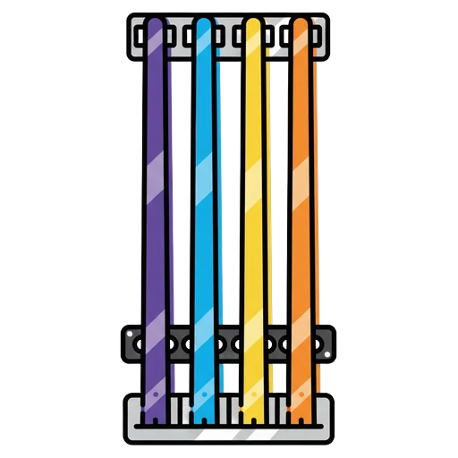 electric bass guitar strings Pop Art icon - free AI-generated pop art icon for web and app projects